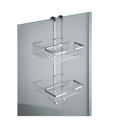 Mensola rettangolare a 2 piani con quattro ganci portabiti, Tech