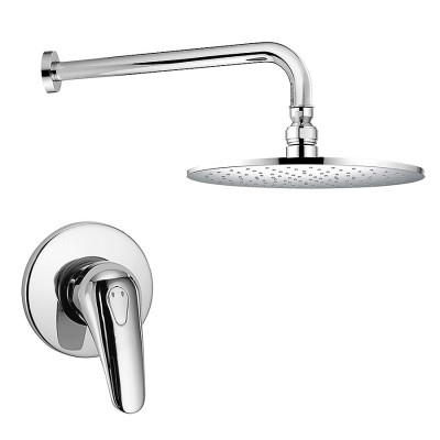 Set doccia incasso monocomando, braccio parete, soffione Inox d. 200 mm, Kelly