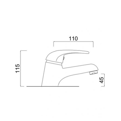 Wash-basin single-lever mixer with waste and flexible hose, Giada