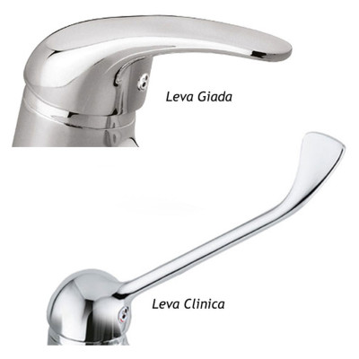 Wash-basin single-lever mixer with waste and flexible hose, Giada