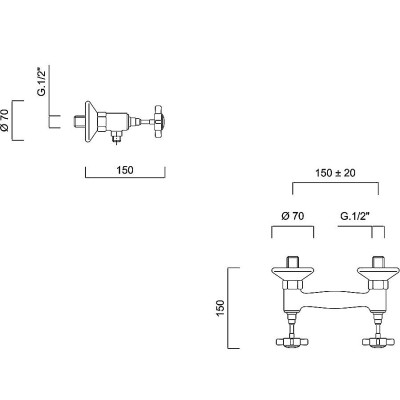 Gruppo doccia esterno, Kensington