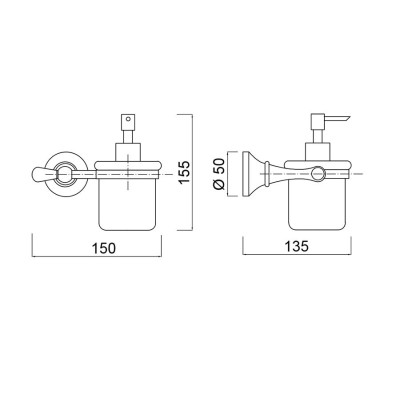 Porta dispenser da parete, Ibisco