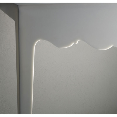 Console in acrylic solid surface, matt white, Vintage 900