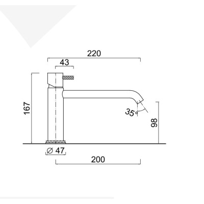 Single lever mixer with extended spout, without pop-up waste, My Future Deluxe