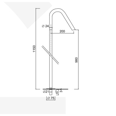 Floor mounted basin spout, My Future Deluxe