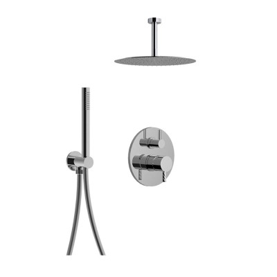 Built-in single-lever shower set with rotating diverter, shower kit, ceiling arm with shower head, My Future Deluxe