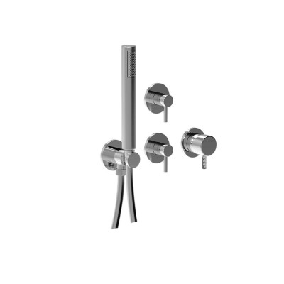 Built-in shower mixer with diverter, integrated duplex kit, 4 free outlets, My Future Deluxe