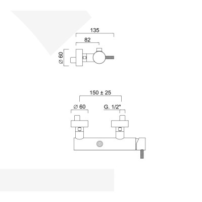 External single-lever shower mixer upper connection, My Future Deluxe