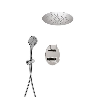 Single-lever built-in shower set with diverter, duplex kit, built-in stainless steel shower head d. 340, MyRing Deluxe