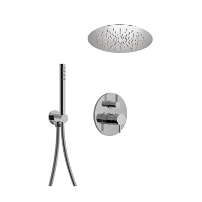 Set doccia incasso monocomando con deviatore, kit duplex, soffione Inox incasso, My Future