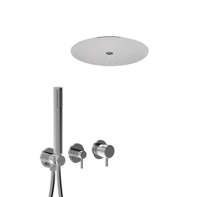 Single-lever built-in shower set with diverter, duplex kit, built-in shower head with springs, laminar rain, My Future