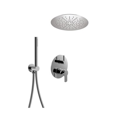 Built-in shower set with single lever diverter, duplex kit, built-in stainless steel shower head, Surf