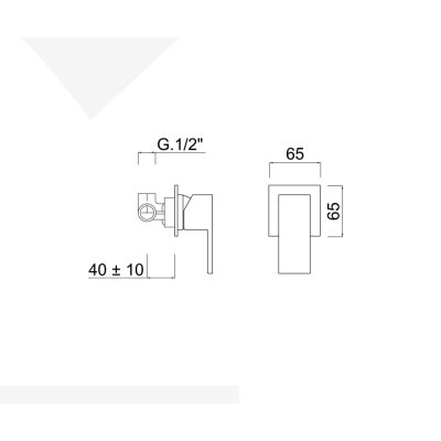Monocomando per doccia incasso con rosone piccolo, Pablolux