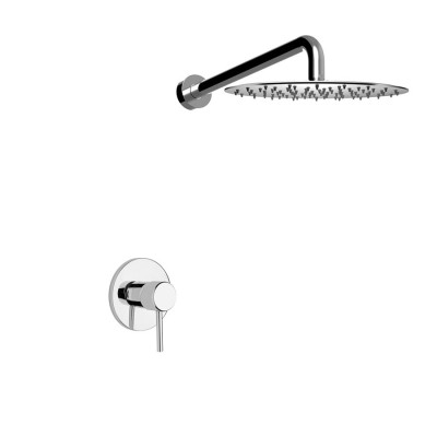 Built-in single-lever shower set, wall arm, stainless steel shower head d. 250, Futuro
