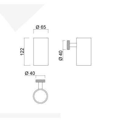 Porta bicchiere da parete in acciaio, Moderna Deluxe