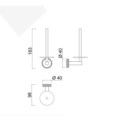 Spare Roll Holder, Moderna Deluxe