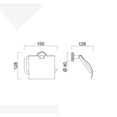 Porta rotolo con coperchio, Moderna Deluxe