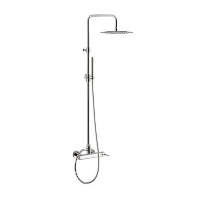 External mixer with shower column, complete shower set, stainless steel shower head d. 250 mm, Futuro