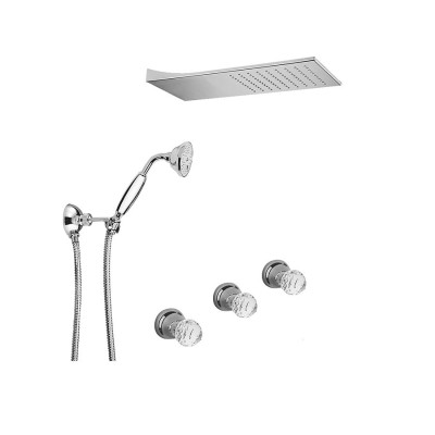 Built-in shower set with diverter, duplex kit, stainless steel wall-mounted shower head, Odessa