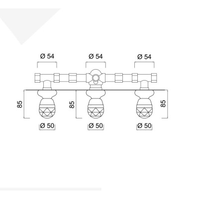 Rubinetti incasso doccia con deviatore 2 uscite, Odessa