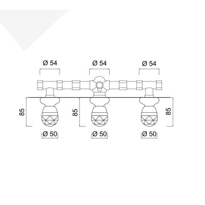 Rubinetti incasso doccia con deviatore 3 uscite, Odessa