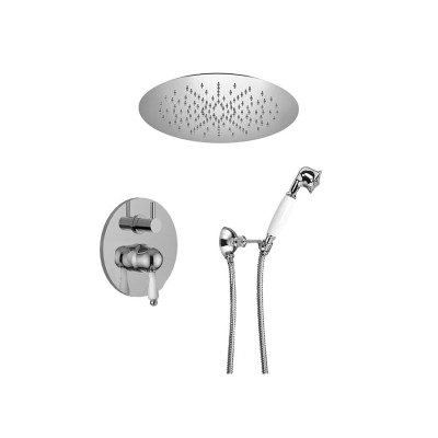 Built-in single-lever shower set, rotary diverter, built-in stainless steel shower head diameter 340 mm, duplex kit, Harmony