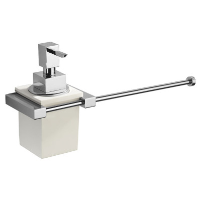 Oscar vetrex glass dispenser holder with bidet holder, brass support