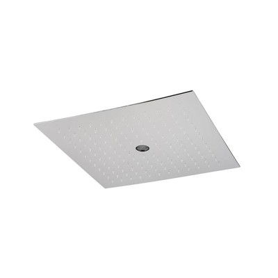 Square Built-in Stainless Steel Shower Head, Spring-Operated, Rain and Laminar Jet, 440 x 440 mm