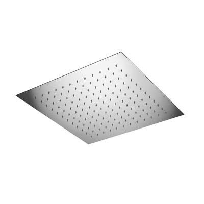 Square Stainless Steel Built-in Shower Head, Spring-Operated, Rain Jet, 440 x 440 mm