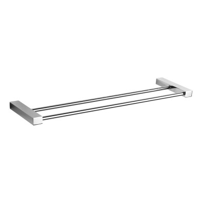 Oscar double towel holder in brass 40 cm
