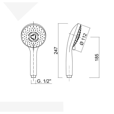 ABS 3-jet hand-shower