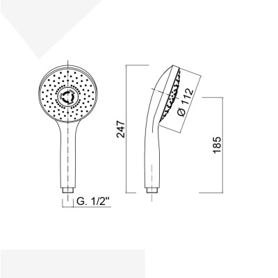 ABS single-jet hand-shower