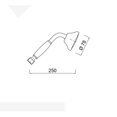 Brass Hand Shower with White Resin Handle, Praga