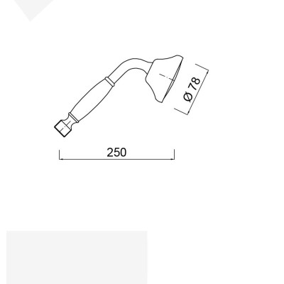 Brass Hand Shower with Brass Handle, London