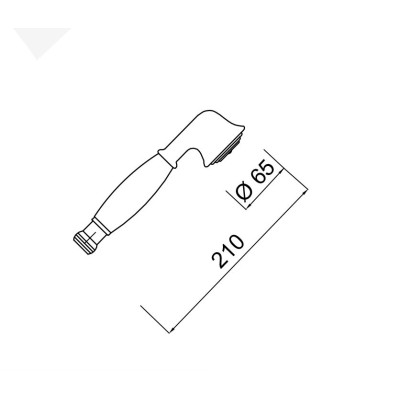 Brass Hand Shower with Brass Handle, Lotus