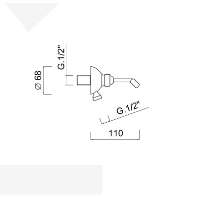 Supporto duplex incasso con presa acqua