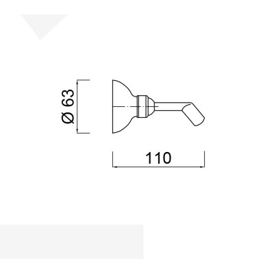 External Brass Duplex Shower Bracket without Water Outlet
