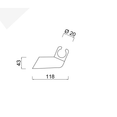 External ABS Duplex Bracket, Chrome Finish
