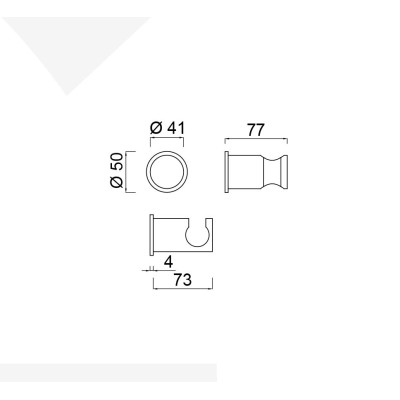 Fixed Round Brass External Shower Holder