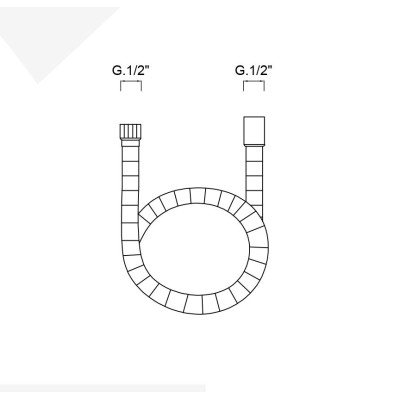 Flexible brass hose cm. 120, 150