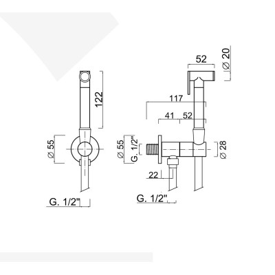 Single-Water Bidet Tap