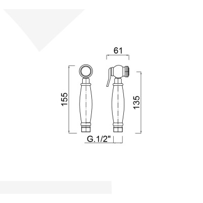 Shut-Off Bidet Hand Shower, Classic Model