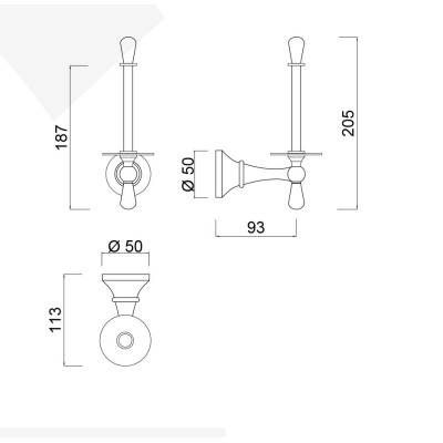 Spare toilet paper holder Ibisco Crystal