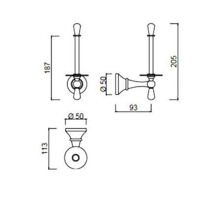 Spare Paper Roll Holder Lilium