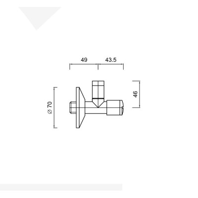 Under-sink valve with filterstop.