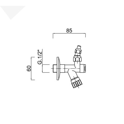 Tap with filter with articulated joint.
