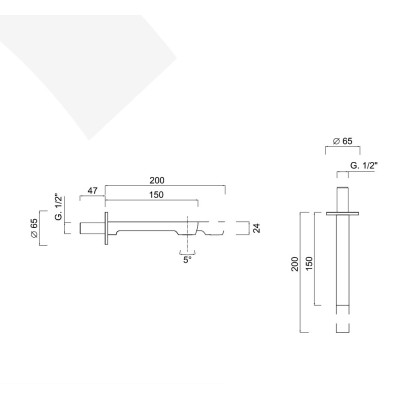 Wall-mounted Basin Spout, EGO