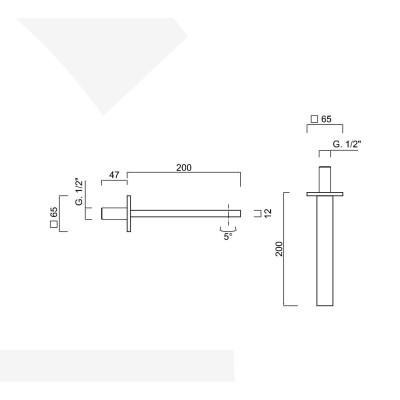 Wall-mounted Basin Spout, PABLOLUX B4