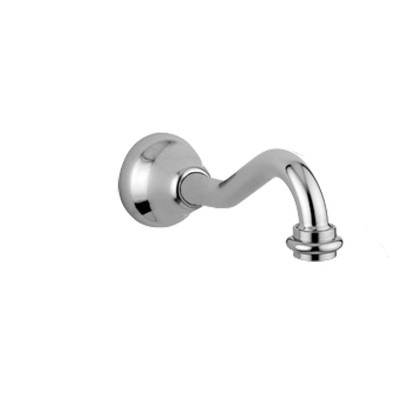Wall-mounted Spout with Rosette, Curved Spout