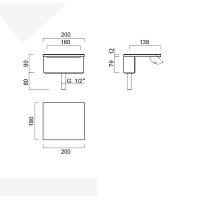 Boarder bath set spout